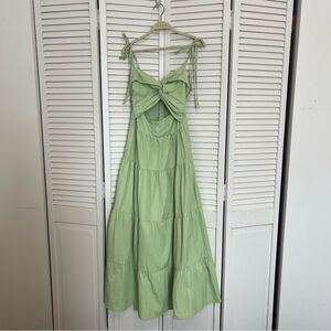 Chic Light Green Backless Dress